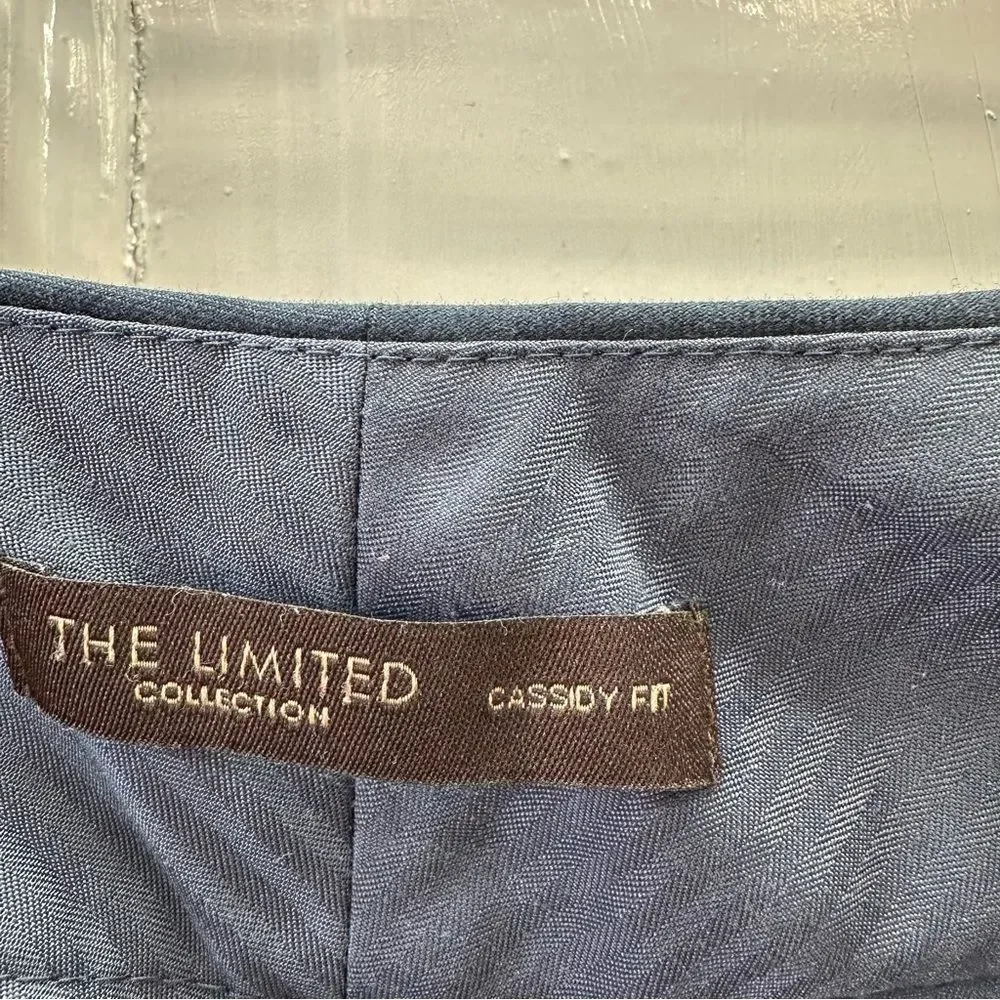 The Limited Cassidy Fit navy wide leg dress pants women's 4s‎ 4 short